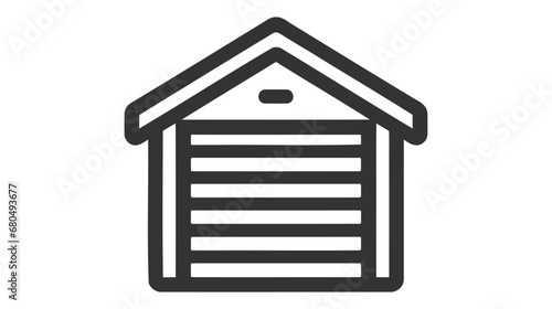 Car garage icon on white background