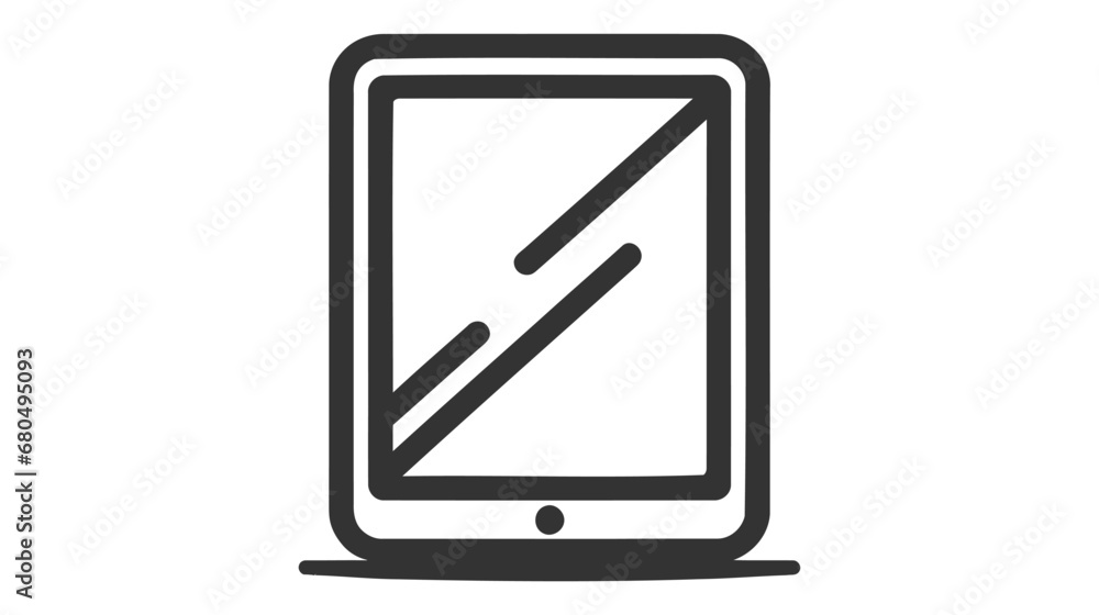 Tablet icon isolated on white background. Tablet icon isolated on white background.