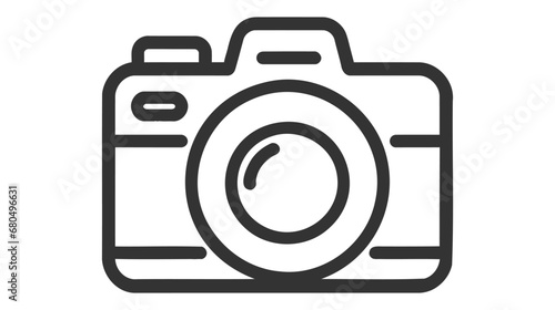 Photo camera vector icon isolated on white background