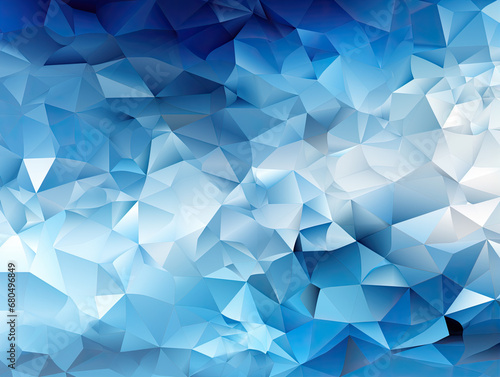 Creative Business Design Templates with Blue White Polygonal Mosaic Background.