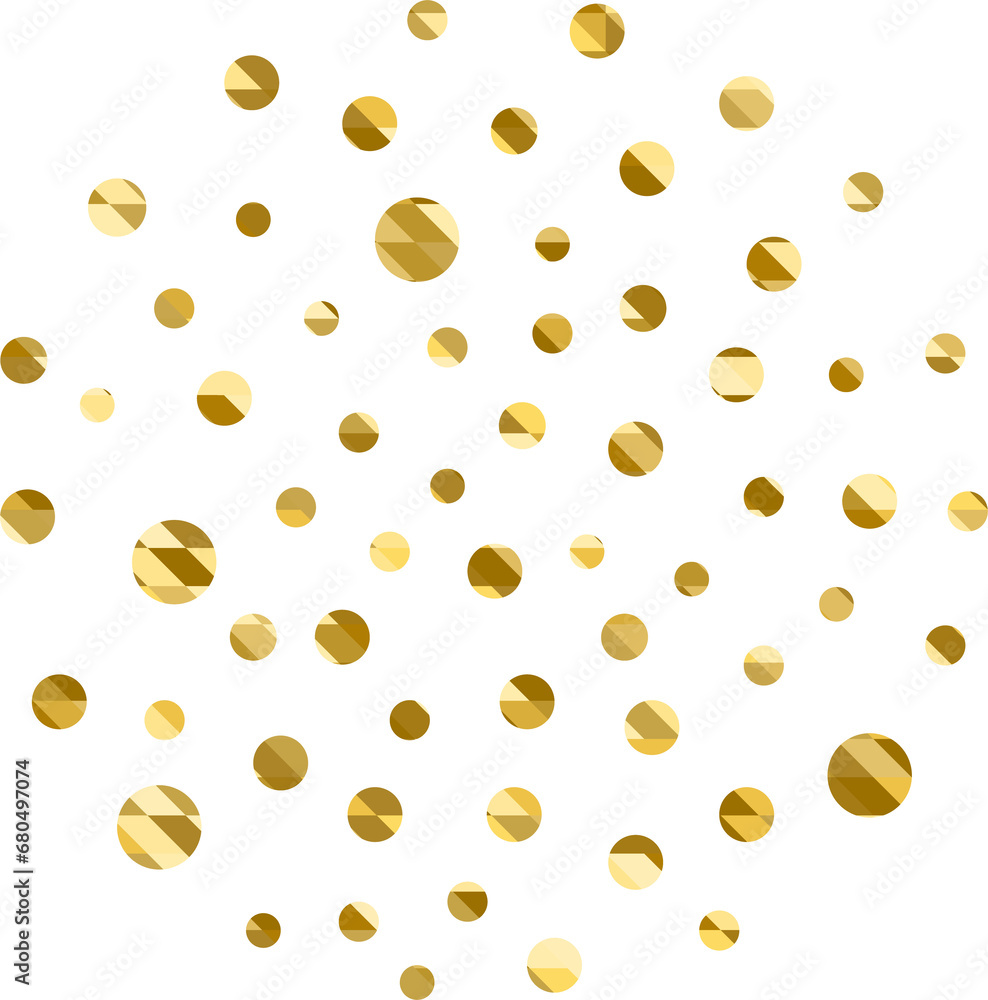 Circles of gold dots- illustration Circles of gold dots- illustration
