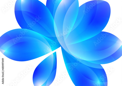 Many transparent isolated petals on a white background. Vector