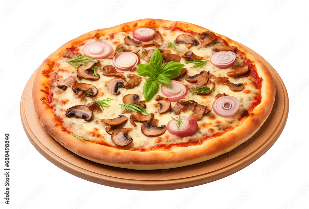 Mushroom Pizza Isolated on Transparent Background
Mushroom Pizza Isolated on Transparent Background
