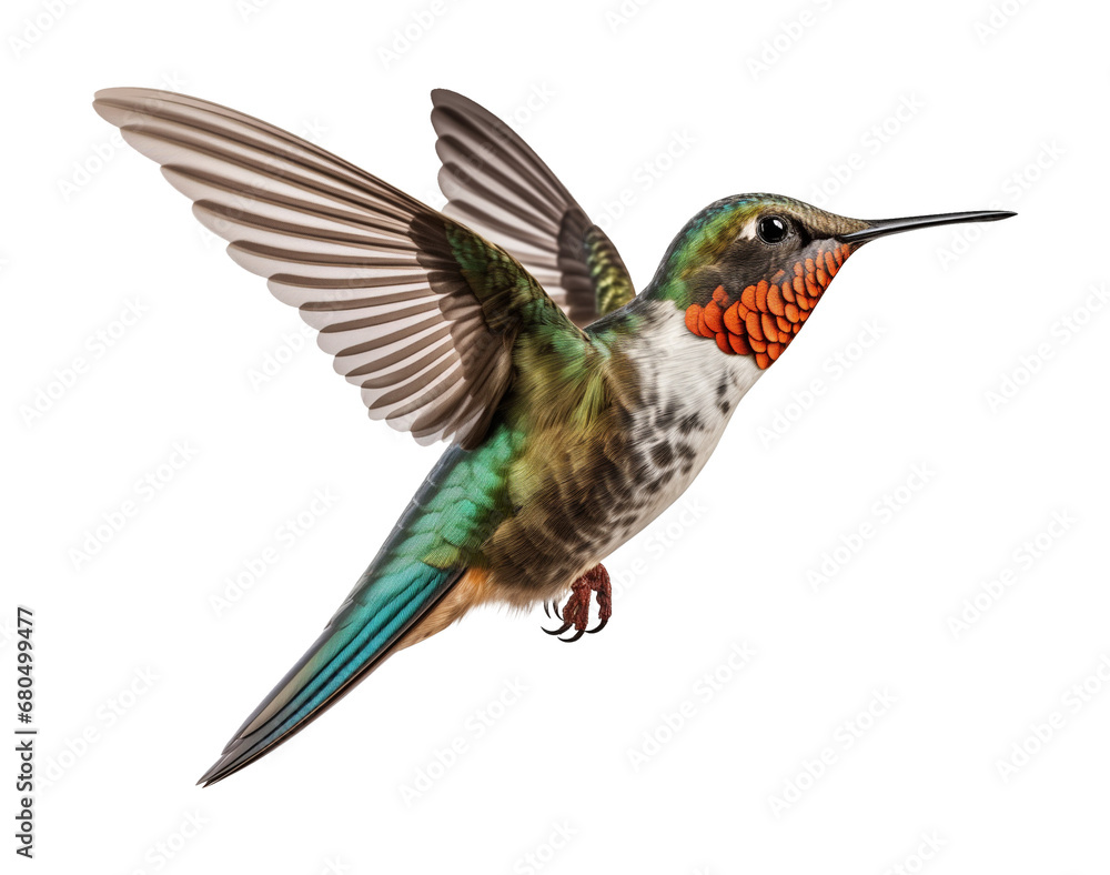 Fototapeta premium Hummingbird Isolated on Transparent Background 