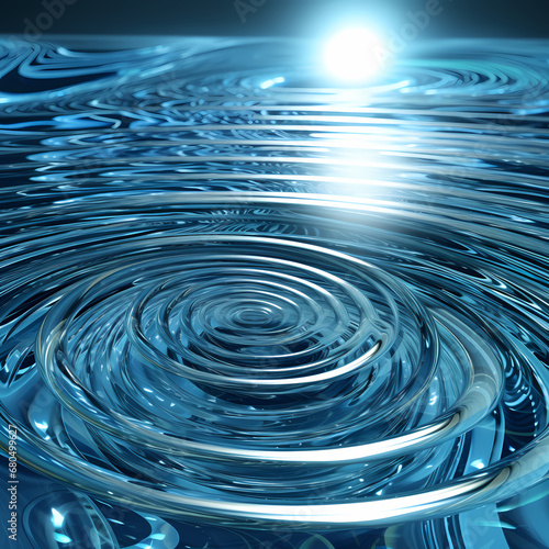 abstract representations of water ripple rings