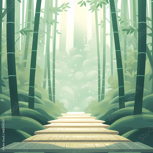 linear representations of a bamboo forest path