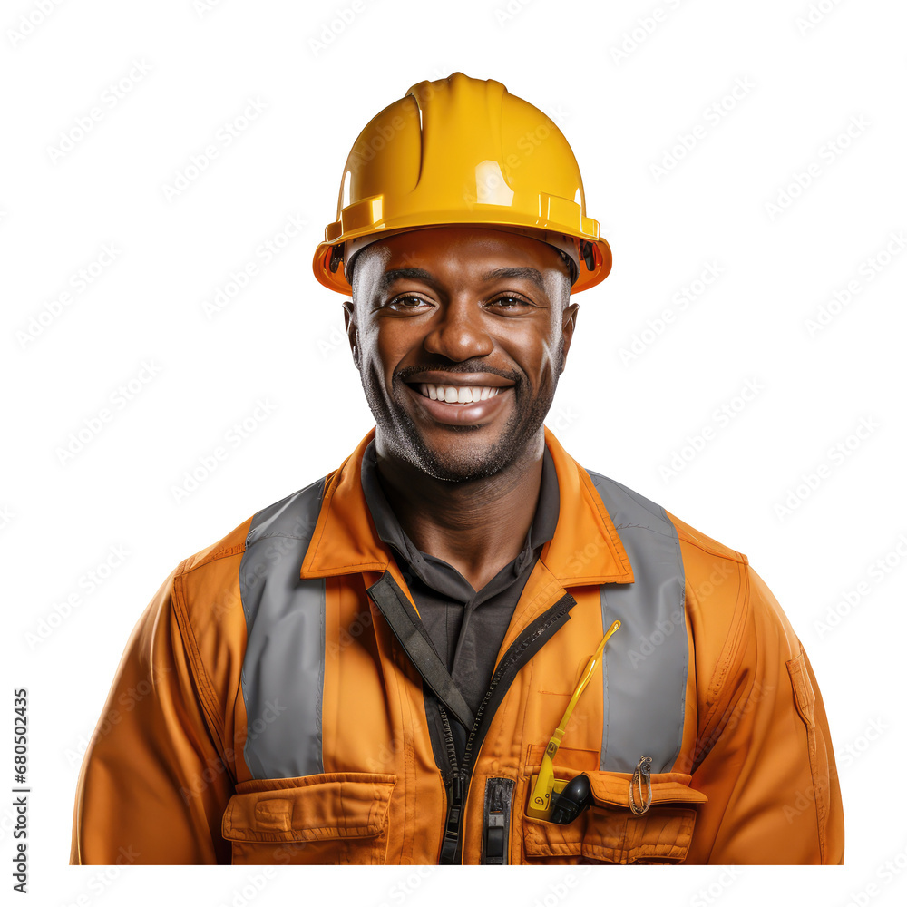 Smiling african guy as engineer Smiling african guy as engineer