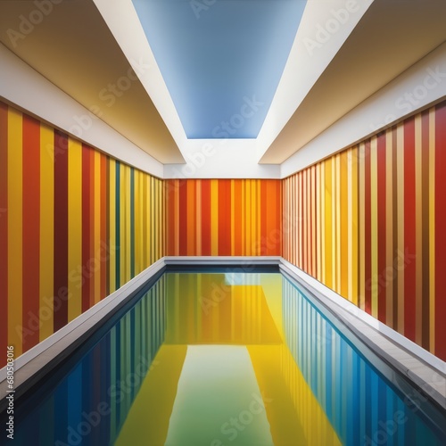 modern interior of the building modern interior of the building modern interior design with a swimming pool