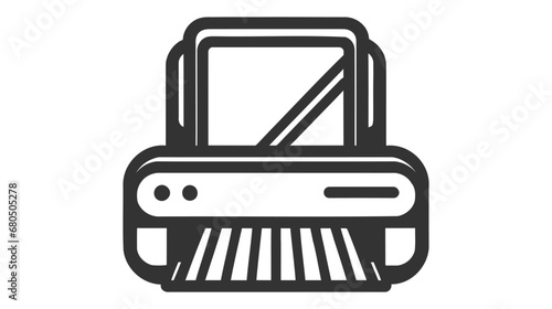 Printer - Line Vector Icon on white background