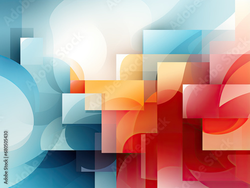 Cool background design for posters. Colorful geometric background with trendy gradient shapes composition.