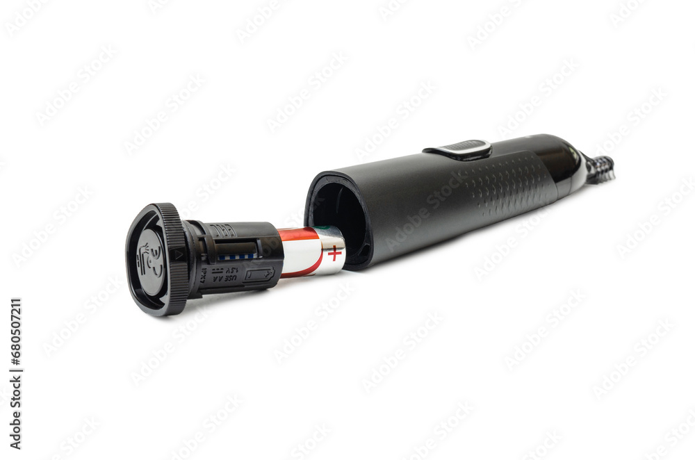 Hair trimmer with battery removed Hair trimmer with battery removed