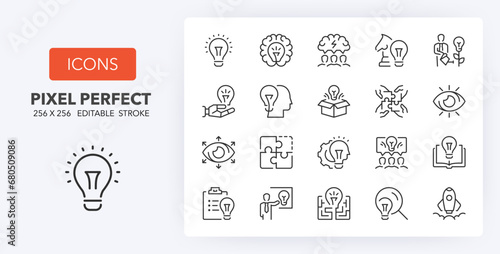 Idea line icons 256 x 256