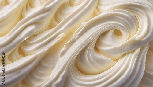 Close-up shot of whipped cream texture.