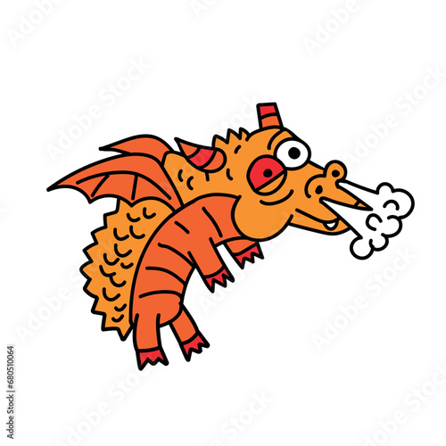 funny dragon character