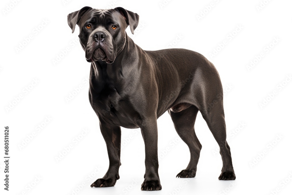 Cane Corso cute dog isolated on white background Cane Corso cute dog isolated on white background