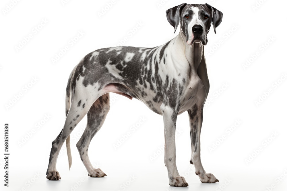 Great Dane cute dog isolated on white background