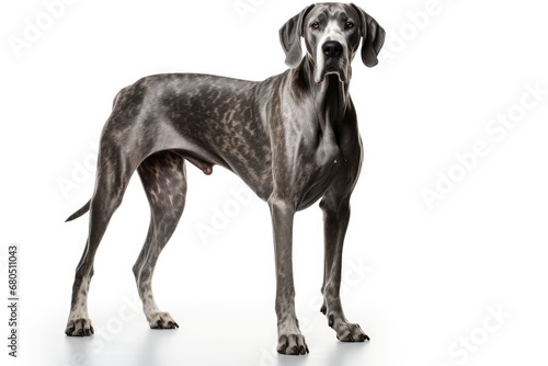 Great Dane cute dog isolated on white background photo