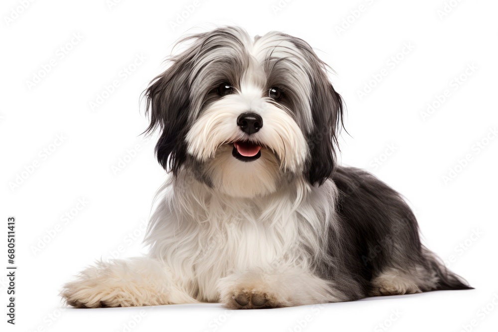 Havanese cute dog isolated on white background Havanese cute dog isolated on white background