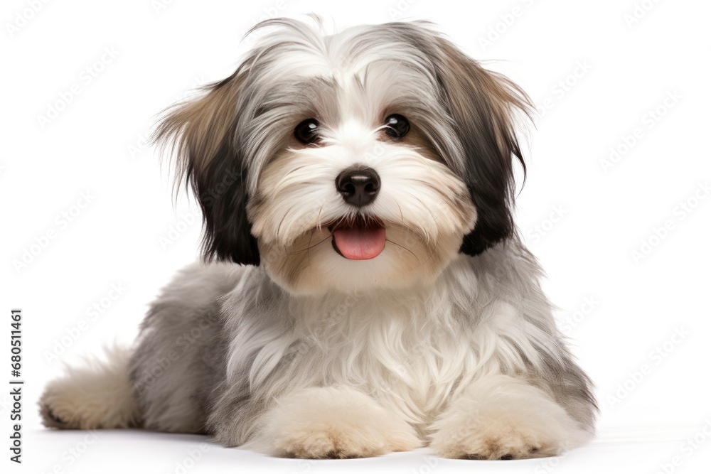 Havanese cute dog isolated on white background