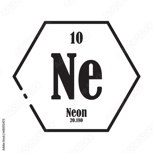 Neon chemistry icon