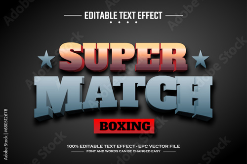 Super match 3D editable text effect template