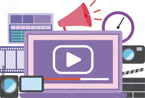 動画マーケティングのイメージイラスト