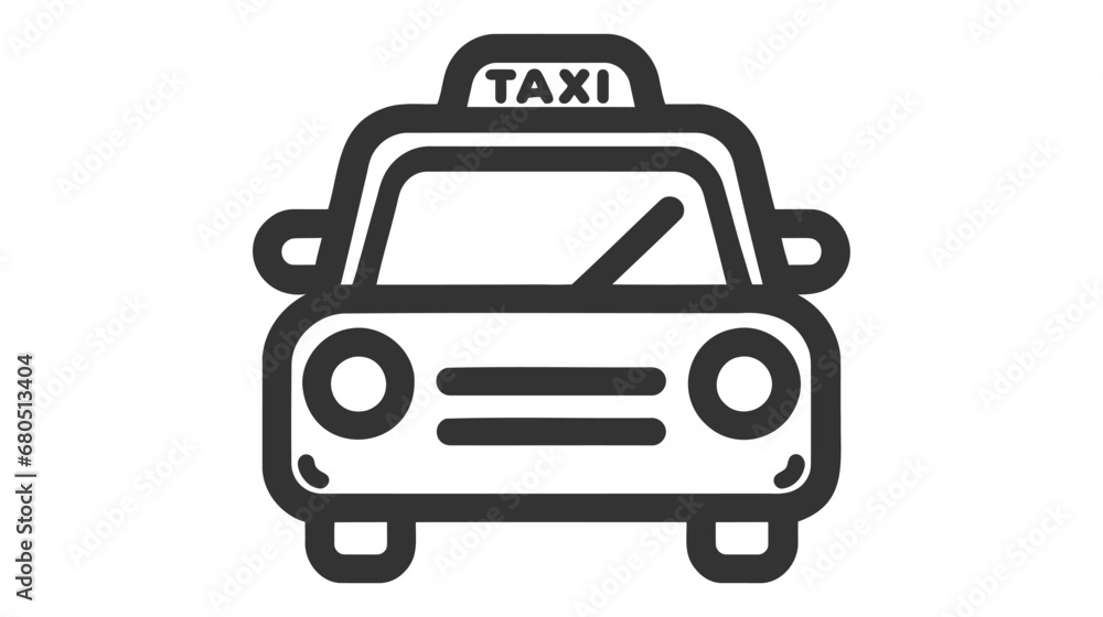 Taxi icon. Car. Vector icon isolated on white background