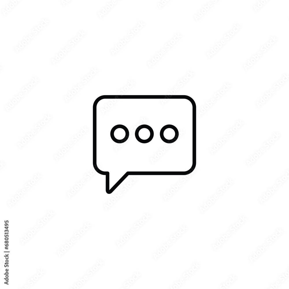 Chat icon, speech bubble icon vector Chat icon, speech bubble icon vector