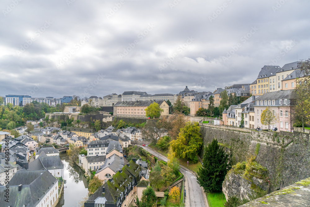 Obraz premium View to the city skyline of Luxembourg