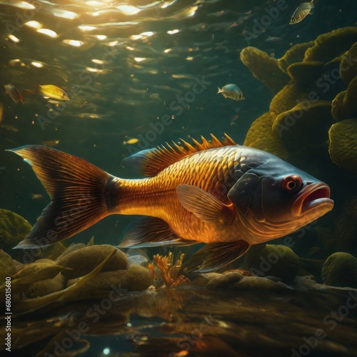 underwater scene with tropical fish. underwater scene with tropical fish. underwater world, tropical fish in the sea