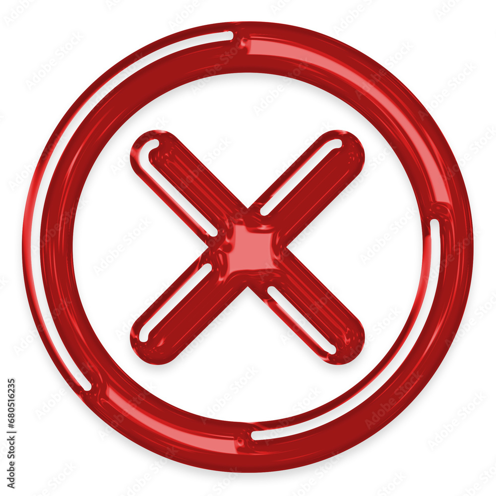 Fototapeta premium red cross icon, cross sign icon 3D, cross symbol simple