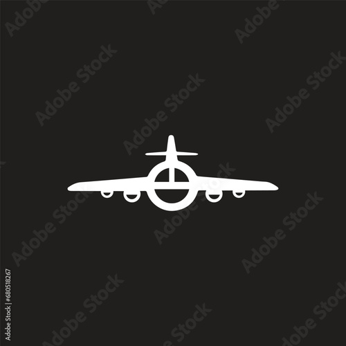 Airplane icon takeoff logo black pictogram set vector or plane take off flying silhouette shape graphic simple plain clipart symbol