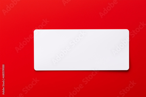 red background with white rectangle,mockup with space for text