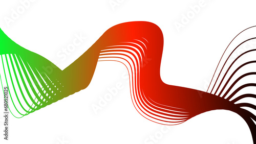 abstract tech wavy lines gradient background black red white green 