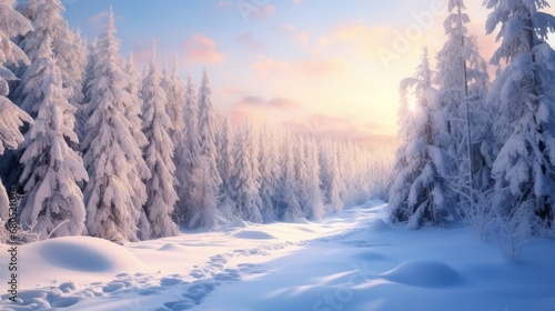 winter landscape with snow © Jalal