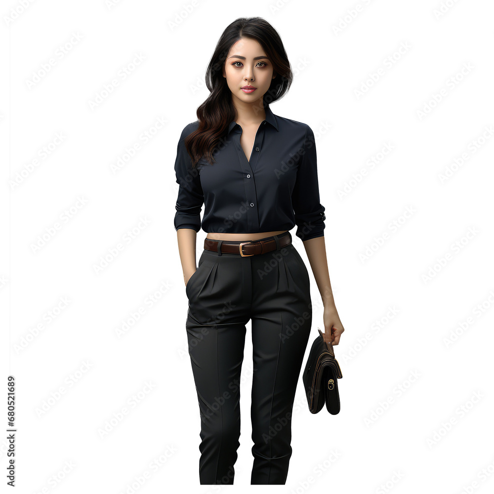 Asian office lady in full length Asian office lady in full length