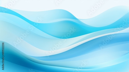 Vibrant Light Sky Curve Pastel Smooth Surface. Ocean White Blue Flow Soft Background. Cloudy Bright Smooth Summer Water Wavy Gradient Mesh. 