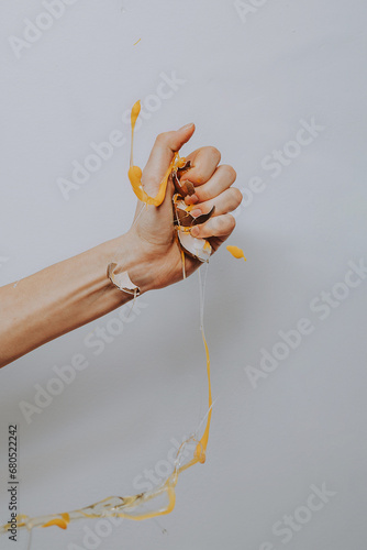 hand with egg