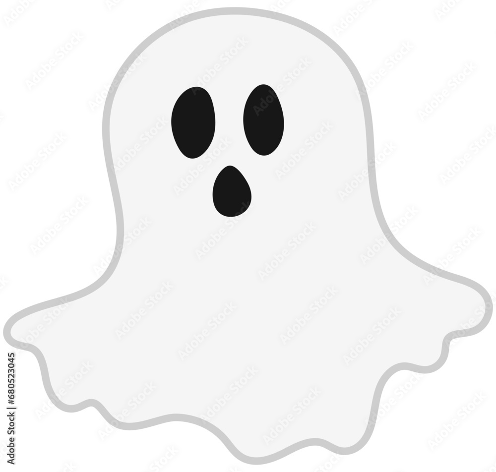 Cute Halloween ghost vector illustration. Cute Halloween ghost vector illustration.