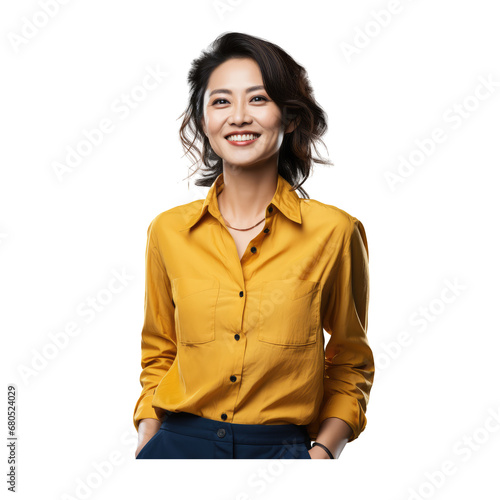 asia woman smiling 35 years old