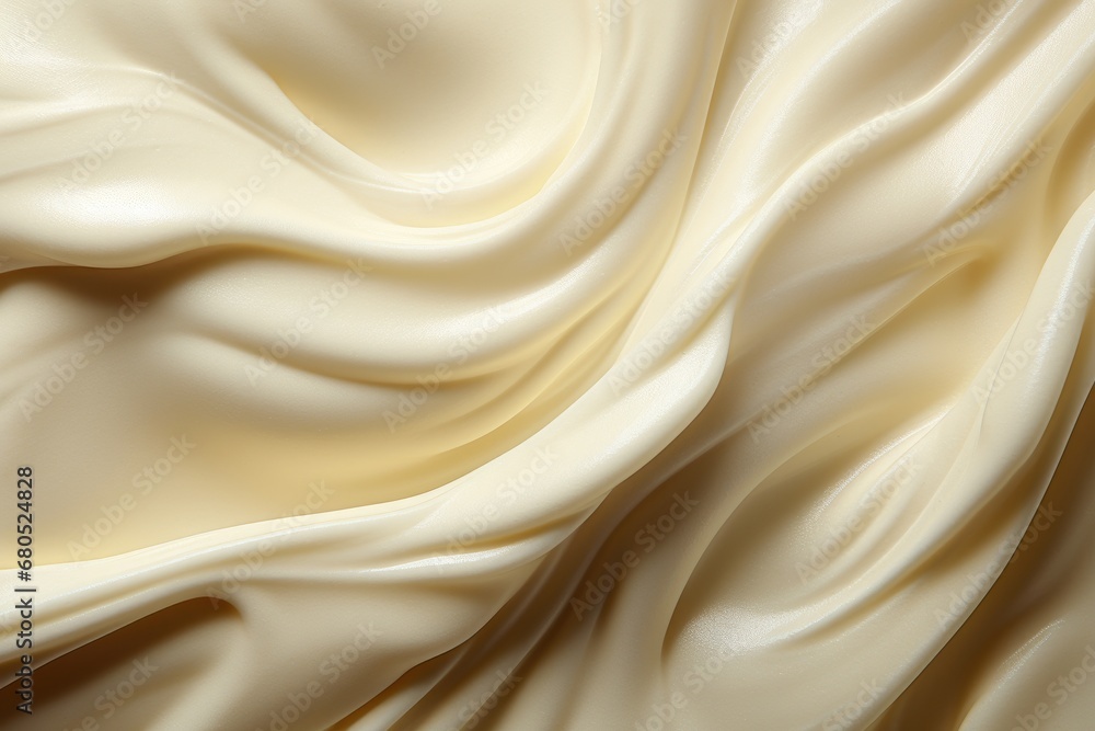 Fototapeta premium Macro texture of white cream for background.
