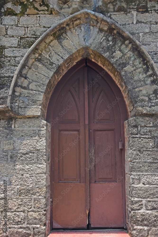 Church entrance door at Lansdowne , Uttarakhand 