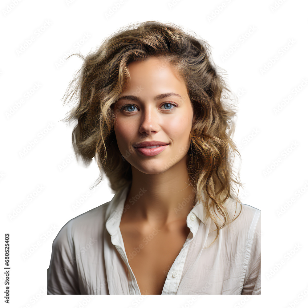 standing woman with sincere smile facing standing woman with sincere smile facing