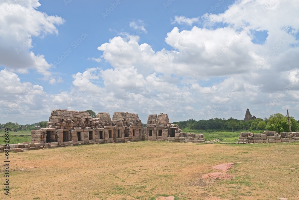 ruins of Chausath yogini temple , khajuraho,  Madhya Pradesh, India