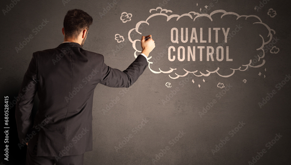 businessman drawing a cloud with inscription businessman drawing a cloud with inscription
