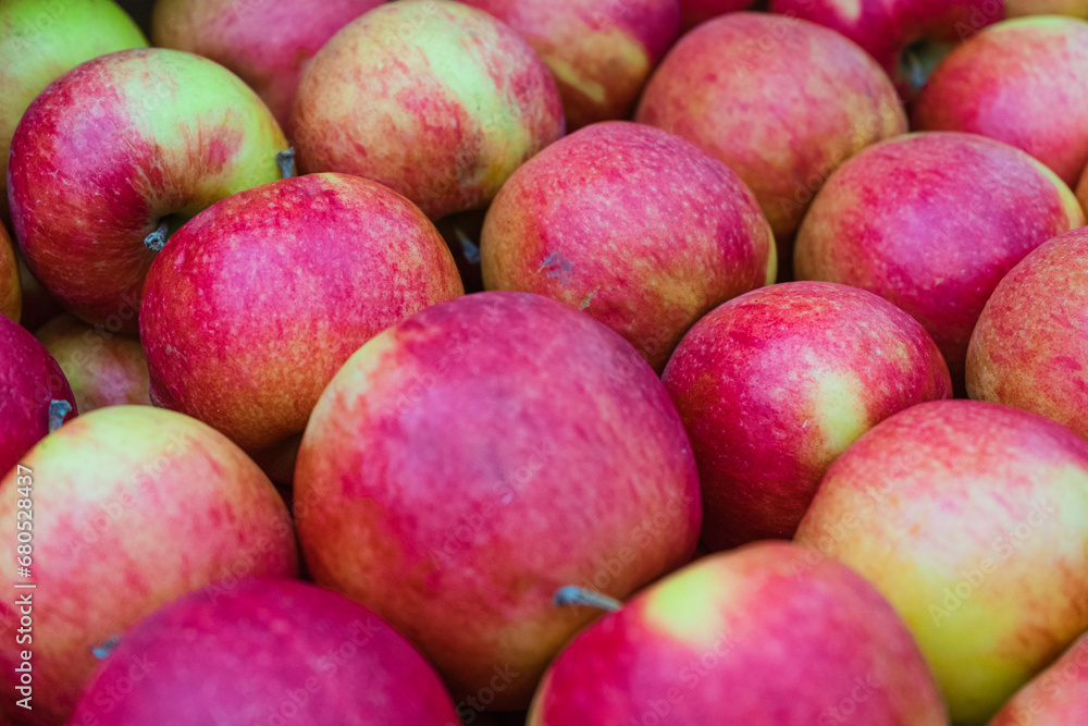 Close-up of red ripe apples. red ripe apples as background Close-up of red ripe apples. red ripe apples as background