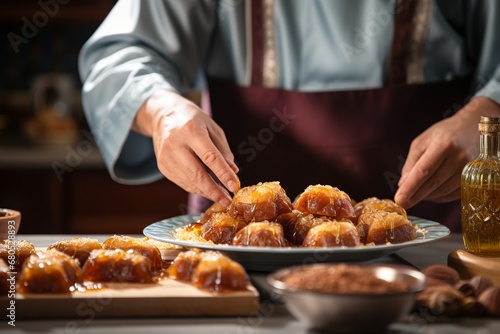 Culinary Art: Chef Preparing Samosas