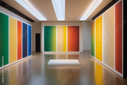 empty interior with colorful window empty interior with colorful window modern interior with a glass and colored floor