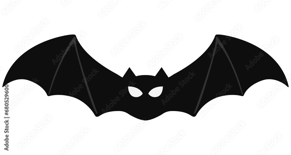 Vector cartoon illustration of cute friendly black bat character. Stock ...