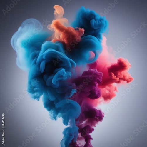 smoke in the shape of cloudsmoke in the shape of cloud abstract background of blue and red smoke